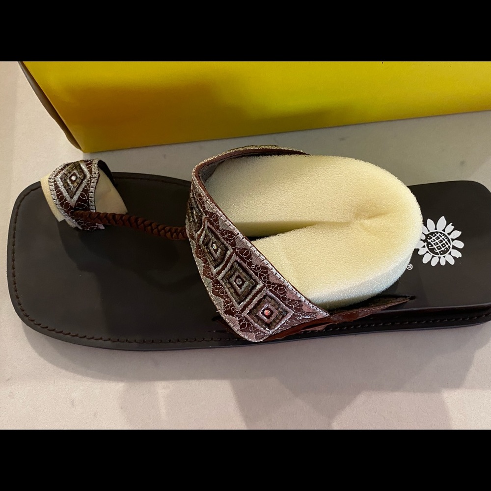 Yellow Box sandals, size 9